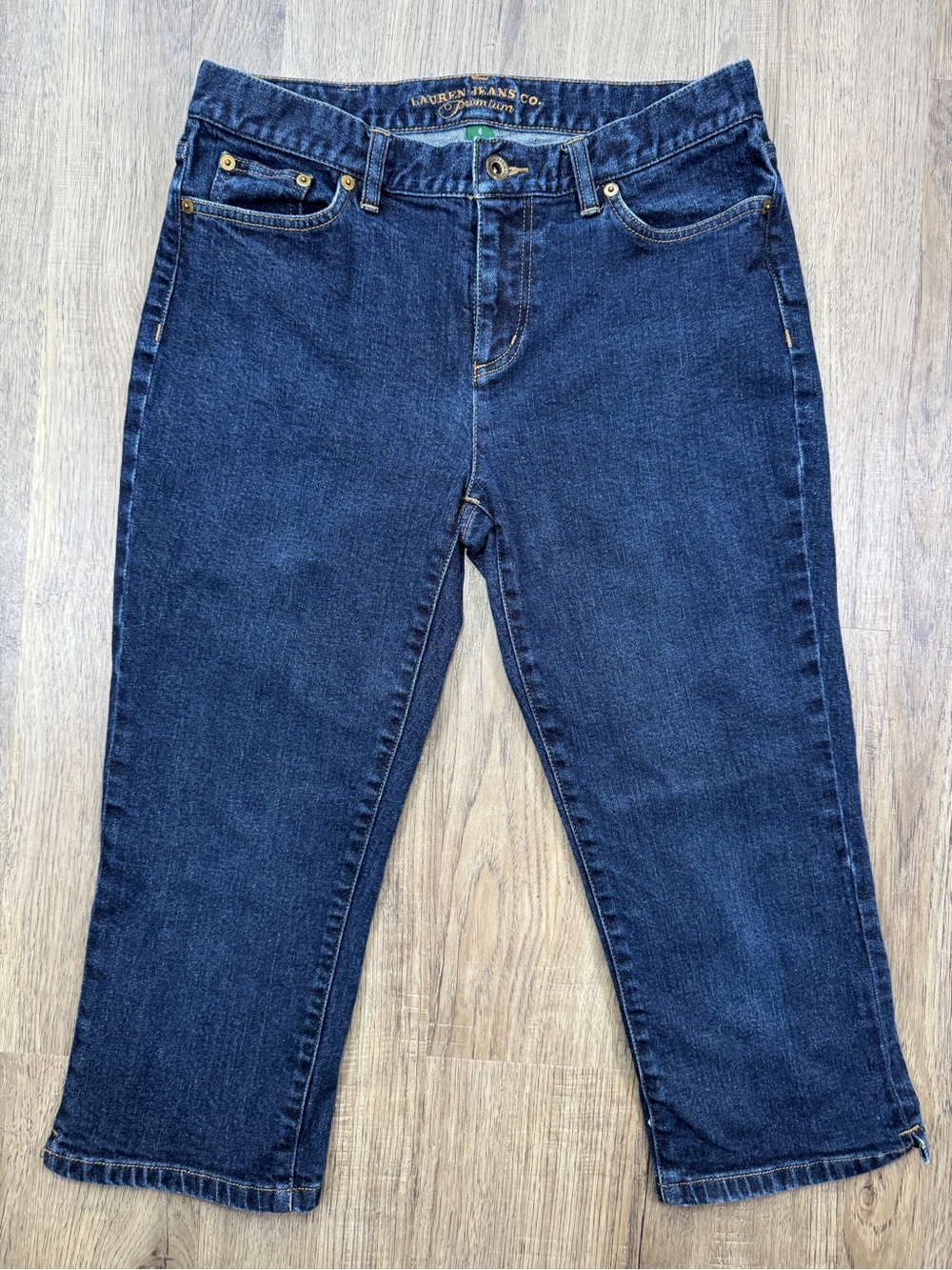 Lauren Jeans Co Ralph Lauren Classic Midcalf Dark Wash Cropped Jeans Size 6
